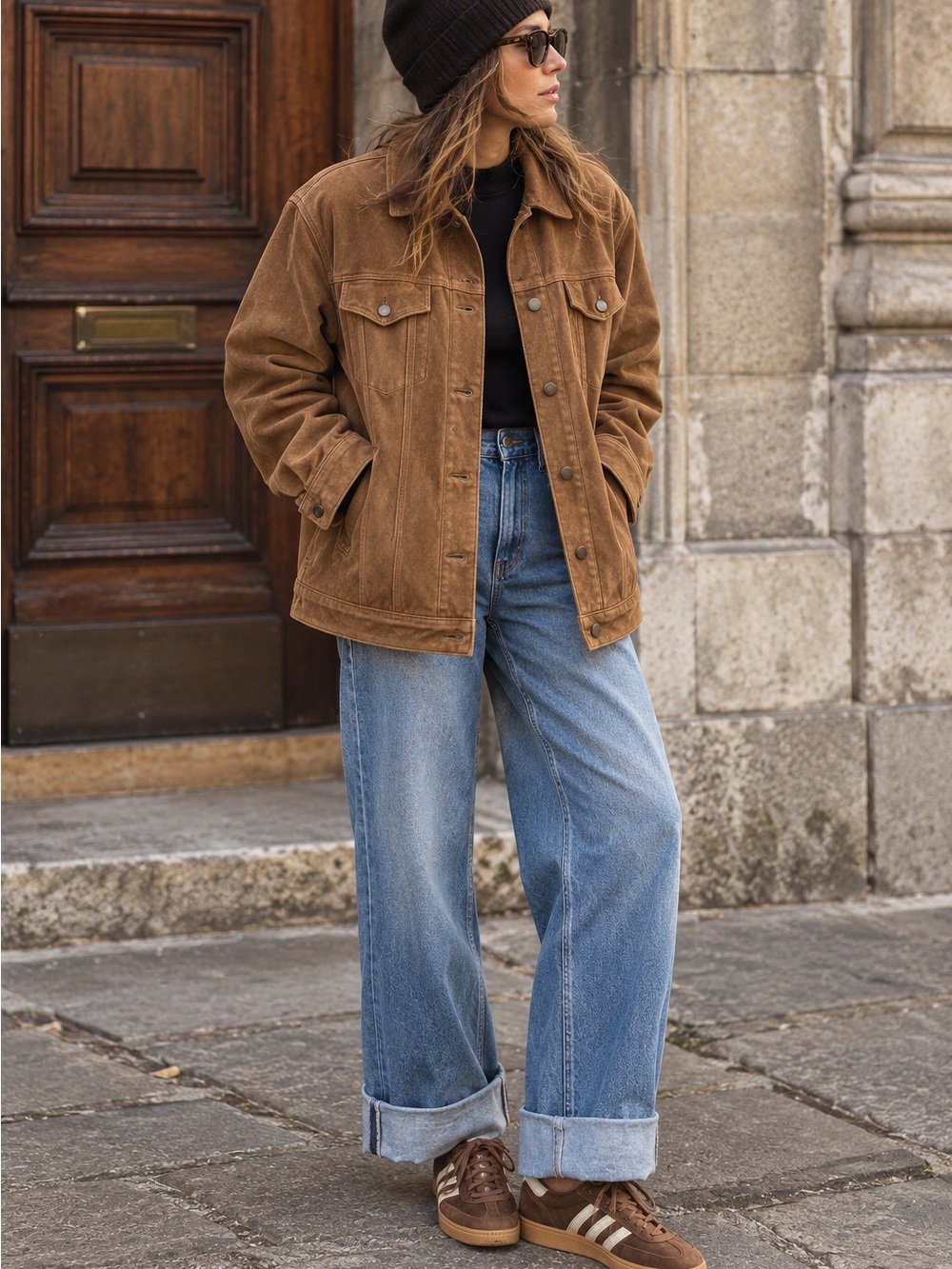 Genuine Suede Trucker Jacket - women’s 1X